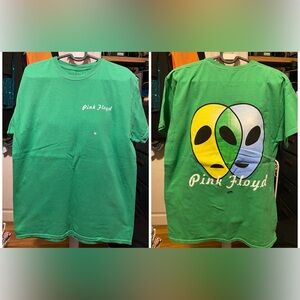 NWT, Men’s Size Medium Pink Floyd Graphic Tee, Green W/ Alien Design